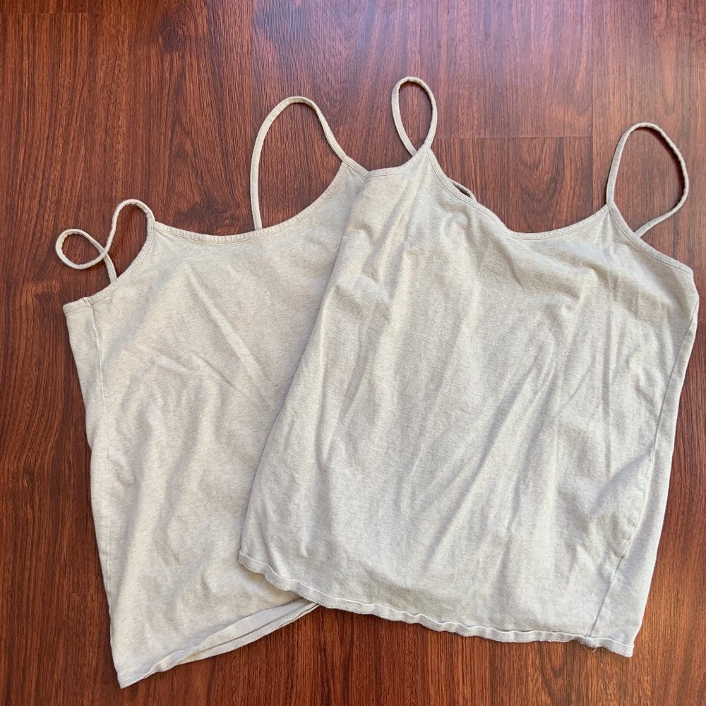 Motherhood Maternity Layering Tank Tops / Camisoles | Cream | Lot of 2
